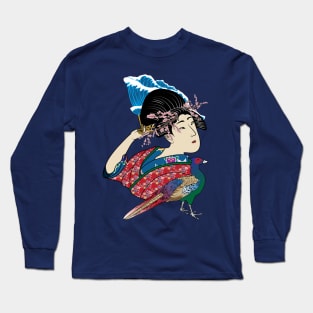 Ukiyo-e Geisha Portrait Long Sleeve T-Shirt